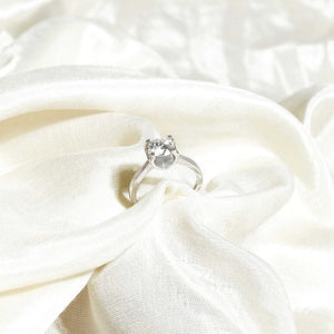 Teesta Stone Rings Always Needed Adjustable Lab Grown Moissanite Solitaire Diamond Ring 1.0 Carat