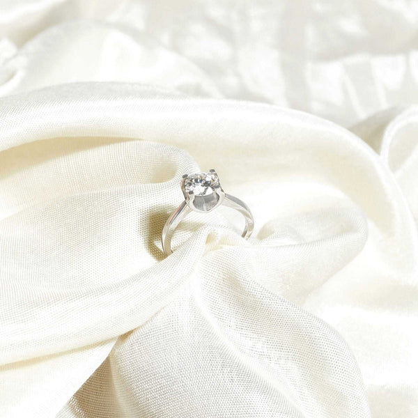 Teesta Stone Rings Always Needed Adjustable Lab Grown Moissanite Solitaire Diamond Ring 1.0 Carat