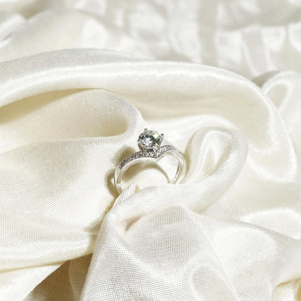 Teesta Stone Rings Eterna Everlasting Beauty Moissanite Adjustable Diamond Solitaire Ring 1.0 Carat