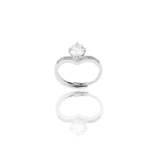 Teesta Stone Rings Eterna Everlasting Beauty Moissanite Adjustable Diamond Solitaire Ring 1.0 Carat