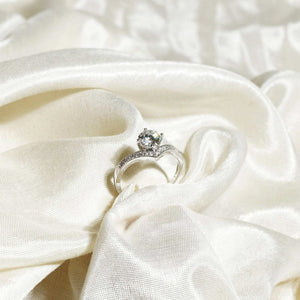 Teesta Stone Rings Eterna Everlasting Beauty Moissanite Adjustable Diamond Solitaire Ring 1.0 Carat