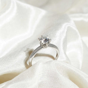 Teesta Stone Rings Forever Radiant Moissanite Adjustable Diamond Solitaire Ring 1.0 Carat