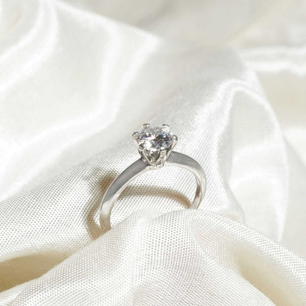 Teesta Stone Rings Forever Radiant Moissanite Adjustable Diamond Solitaire Ring 1.0 Carat