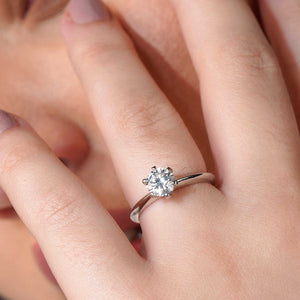 Teesta Stone Rings Forever Radiant Moissanite Adjustable Diamond Solitaire Ring 1.0 Carat