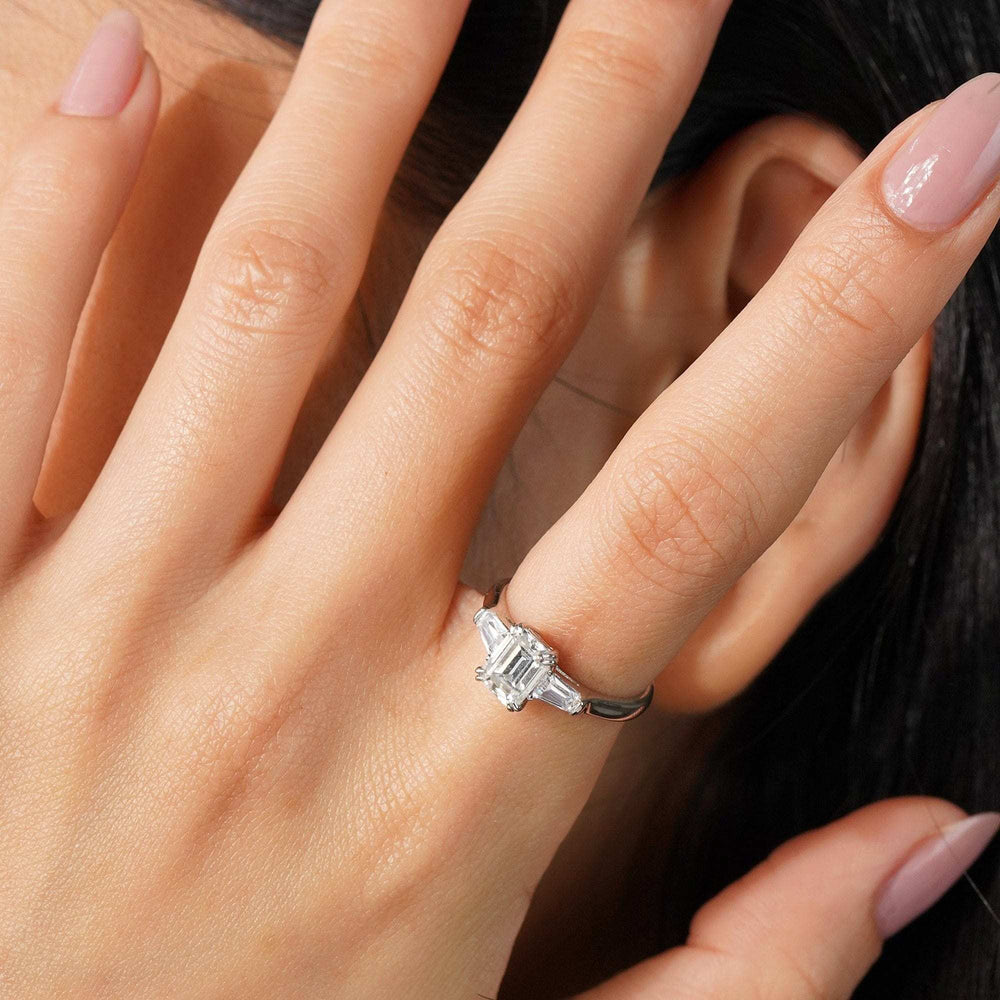 Teesta Stone Rings Gift Yourself Adjustable Lab Grown Moissanite Diamond Ring 1.0 Carat