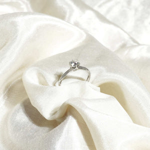 Teesta Stone Rings Moonlit Promise Adjustable Moissanite Diamond Solitaire Ring 0.50 Carat