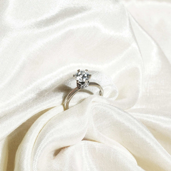 Teesta Stone Rings Promise Everyday Adjustable Moissanite Diamond Ring 1.0 Carat