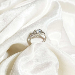 Teesta Stone Rings Royal Crown Adjustable Lab Grown Moissanite Solitaire Diamond Ring 0.50 Carat