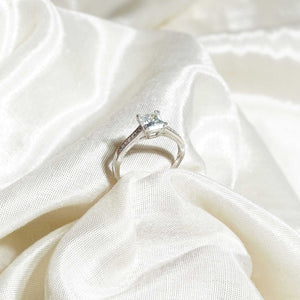 Teesta Stone Rings Square Essential Adjustable Lab Grown Moissanite Solitaire Ring 1.0 Carat