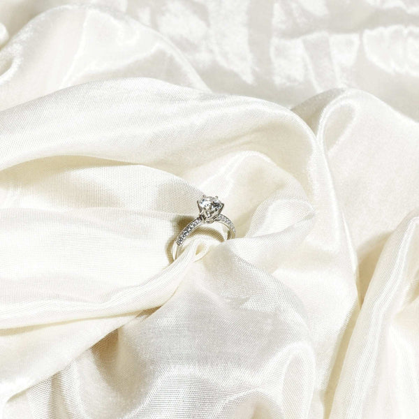 Teesta Stone Rings Symbolising Love Adjustable Lab Grown Moissanite Solitaire Diamond Ring 1.0 Carat