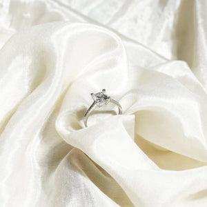 Teesta Stone Rings Uniquely Crafted Square Adjustable Lab Grown Moissanite Diamond Ring 2 Carat