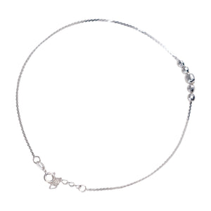 Teesta Teesta 925 Silver Classic Bead Anklet