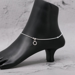 Teesta Teesta 925 Silver Dual Chain Anklet