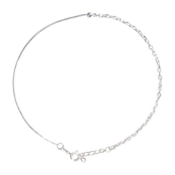 Teesta Teesta 925 Silver Dual Chain Anklet