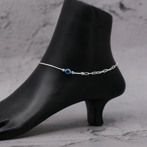 Teesta Teesta 925 Silver Evil Eye Anklet