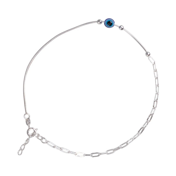 Teesta Teesta 925 Silver Evil Eye Anklet