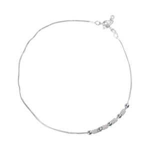 Teesta Teesta 925 Silver Minimal Bead Anklet